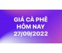 Giá cà phê hôm nay 27/9